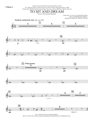 To Sit And Dream - Horn 2 in F