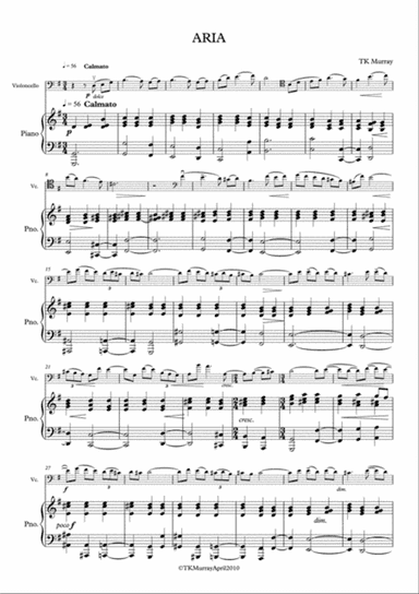 Murray - Aria - Cello & Piano