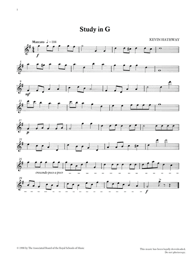 Study in G from Graded Music for Tuned Percussion, Book I