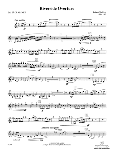 Riverside Overture: 2nd B-flat Clarinet