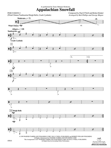 Appalachian Snowfall: 2nd Percussion