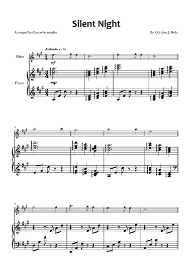 Silent Night - Oboe and piano