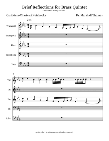 Brief Reflections for Brass Quintet