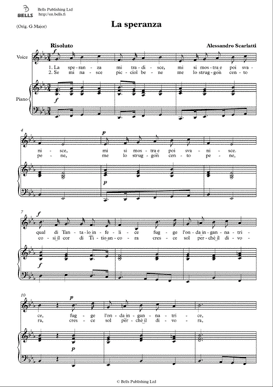 La speranza (E-flat Major)