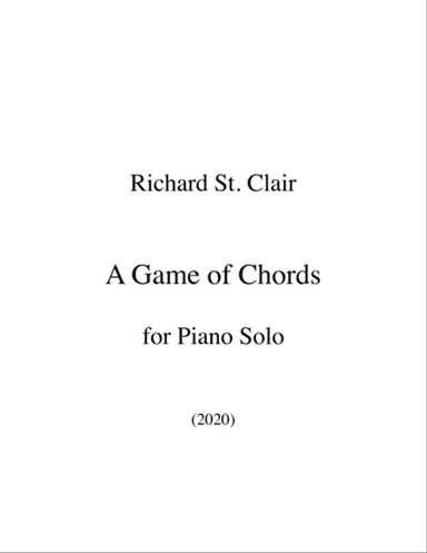 A Game of Chords, for Piano Solo (2020)