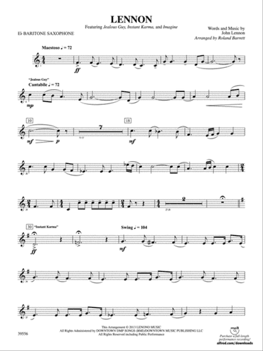 Lennon: E-flat Baritone Saxophone