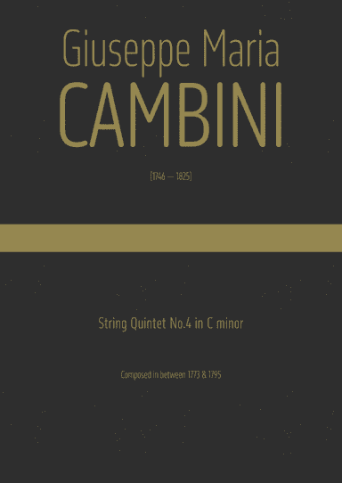 Cambini - String Quintet No.4 in C minor