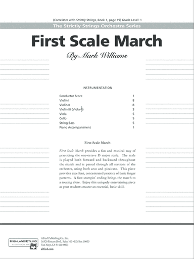 First Scale March: Score